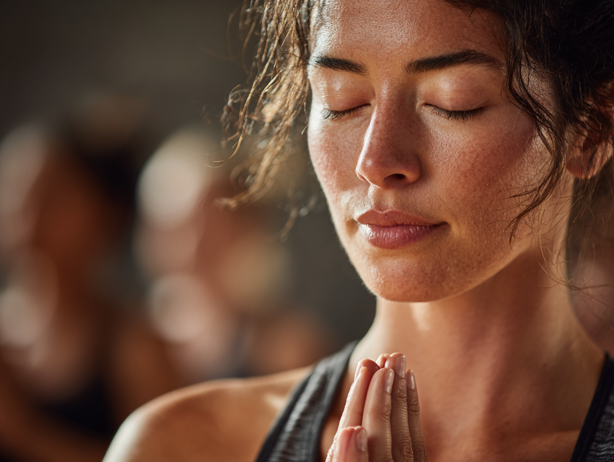 Люди різного віку практикують йогу в спокійному приміщенні з природним освітленням